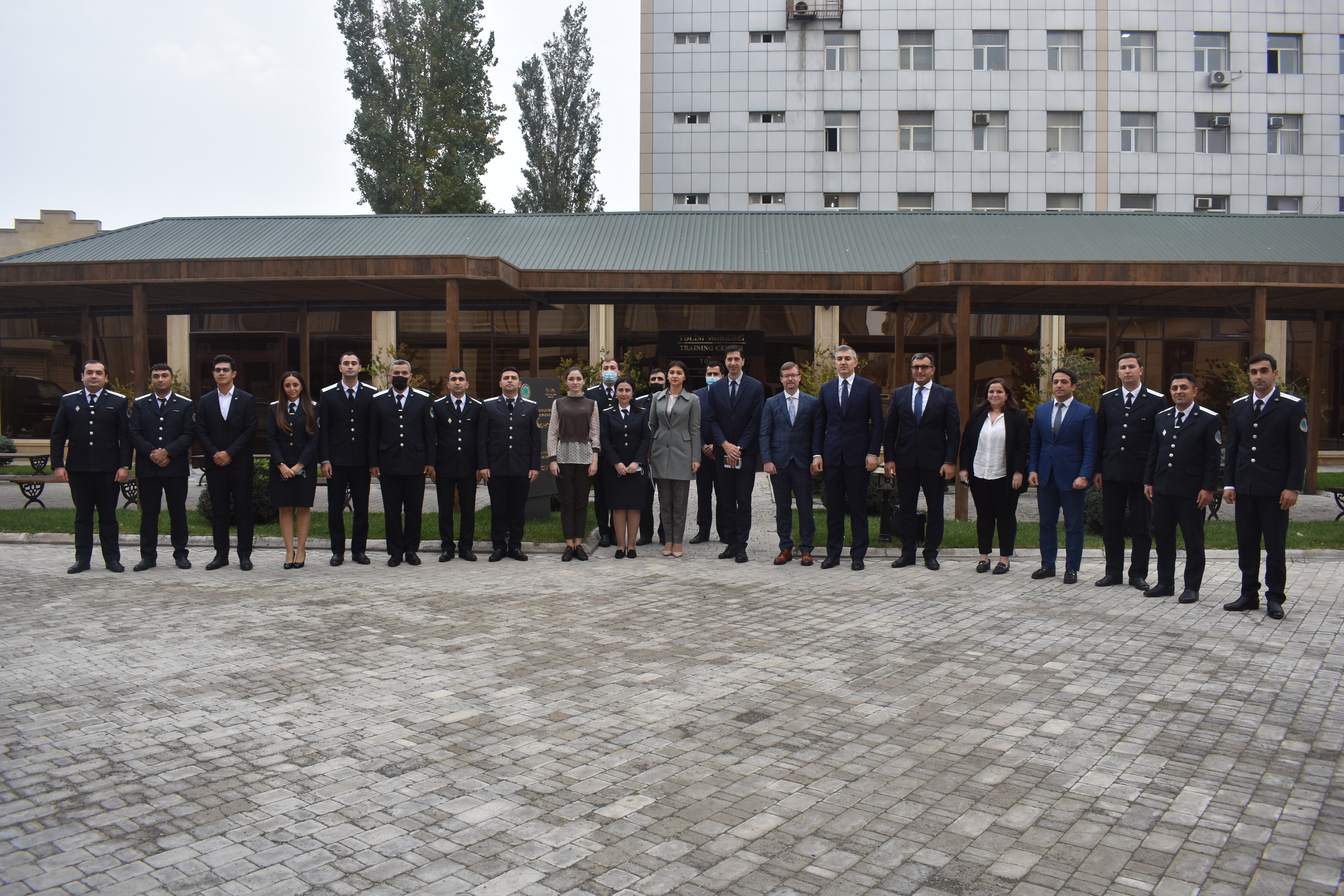 Government authorities from the region in front of the RTCM in Azerbaijan following a training on human trafficking